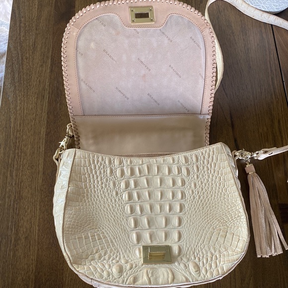Brahmin Sonny Dalton Crossbody Sunglow Alligator Creme purse bag handbag - Picture 5 of 17